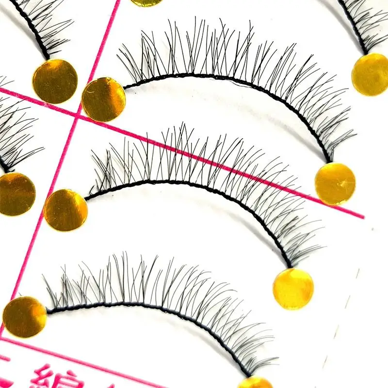 10 Pairs Valse Wimpers Natuurlijke Cross Lash Extension Piekerige Lange Zachte Haar Oogmake-up Herbruikbare Schoonheid Vrouwen Valse Wimper