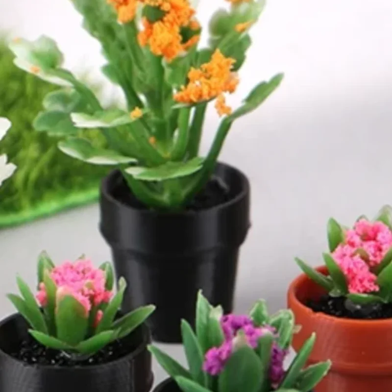 Casa de muñecas en miniatura, planta de simulación en maceta, modelo de jardín, adornos para el hogar, decoración para casa de muñecas, juguetes para juego de imitación, 5 uds., 1:12