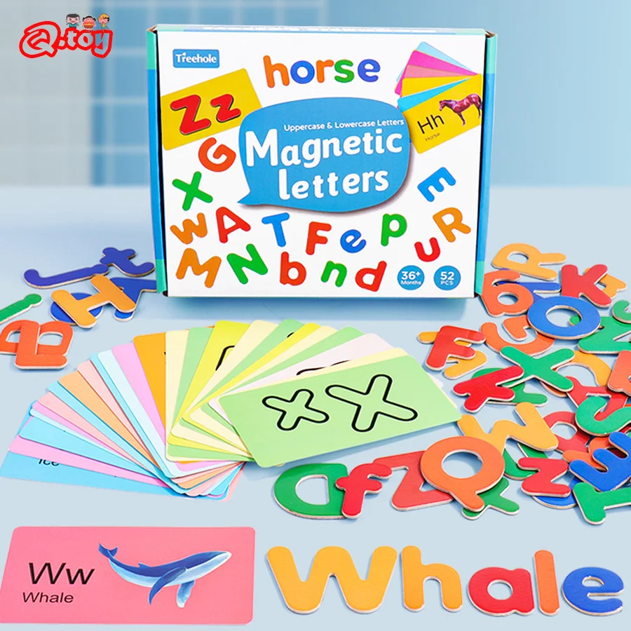 26 Letters Cognition Magnetic Puzzle Game Educational English Learning Toys for Kids Montessori English Alphabet Matching Games