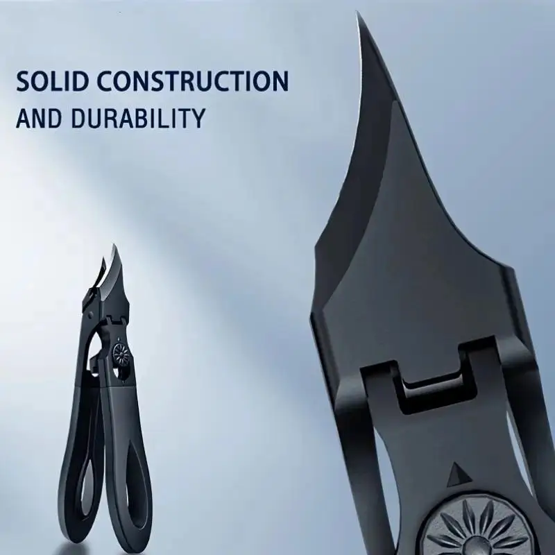 Angled Nail Clipper Stainless Steel Fingernail And Toenail Clipper Cutters Anti-Splash Cuticle Remover Fingernail Clipper Cutter