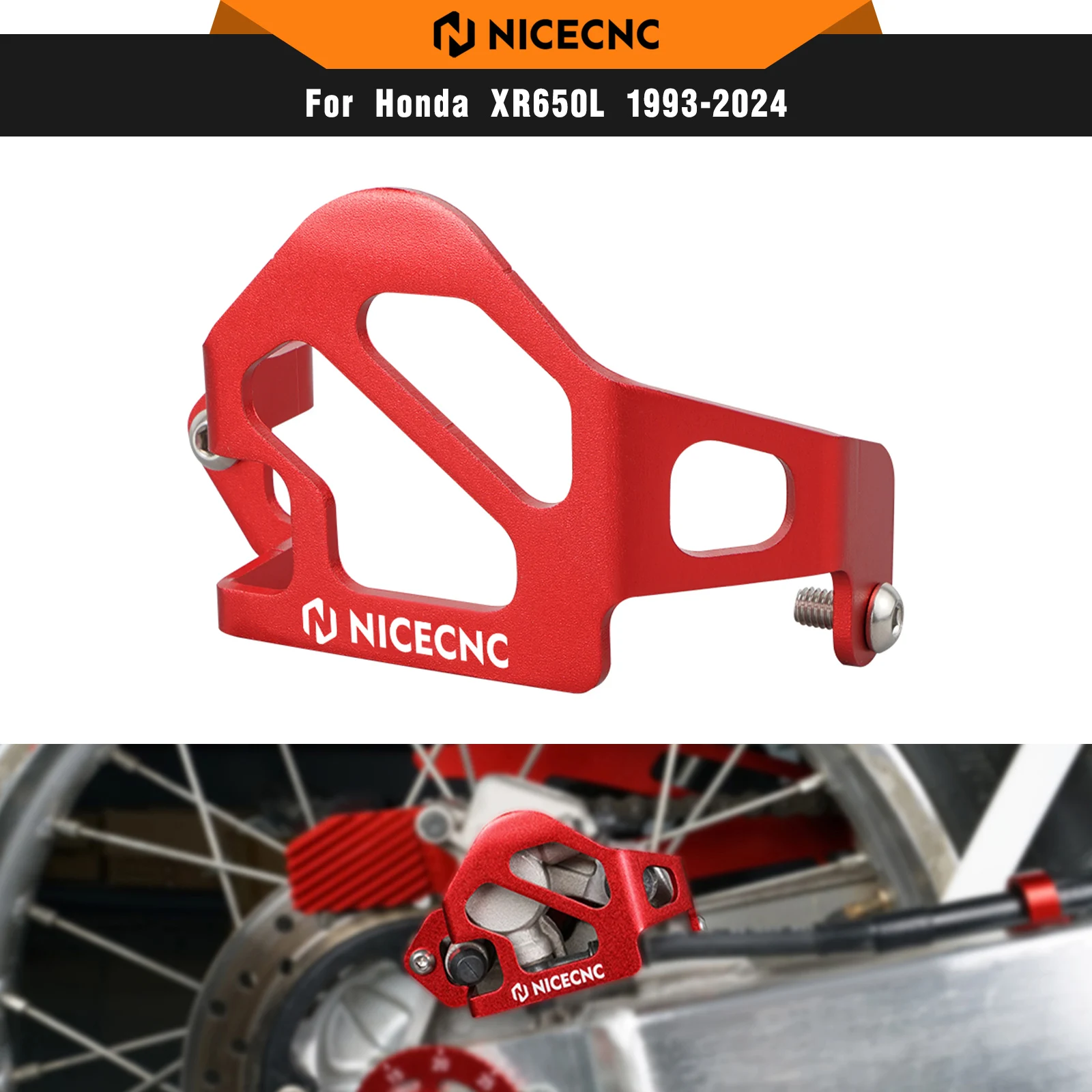 

NICECNC For Honda XR650L XR 650L XR 650 L 1993-2024 2023 Rear Caliper Guard Protector Billet Aluminum Motorcycle Accessories