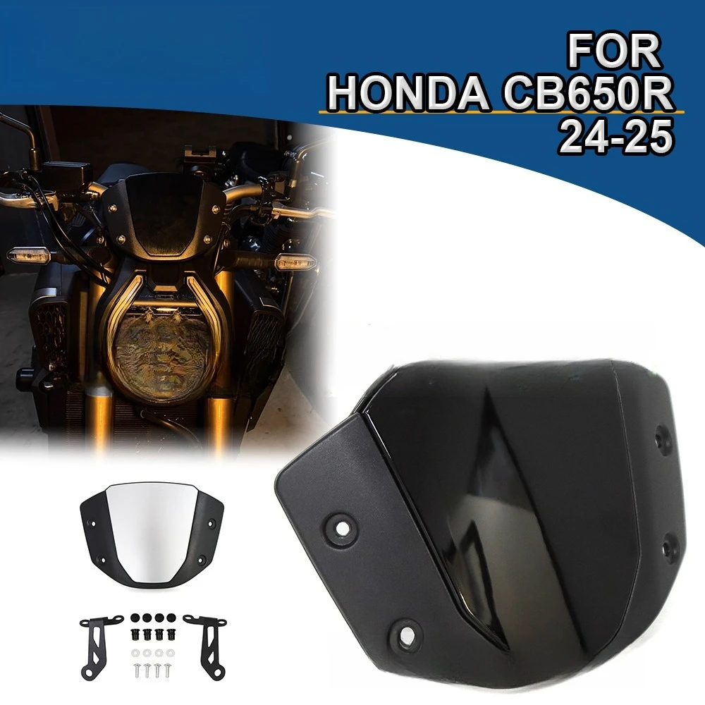 

Для CB650R CB 650R 650 R 2024 2025 спортивное лобовое стекло метр козырек передний экран ветровой дефлектор модифицированные аксессуары
