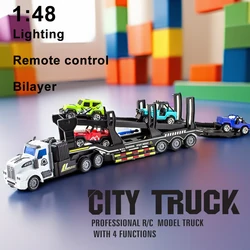 Tractor trailer toy electric remote control car semi-trailer delivery truck oil tank container truck dump truck model