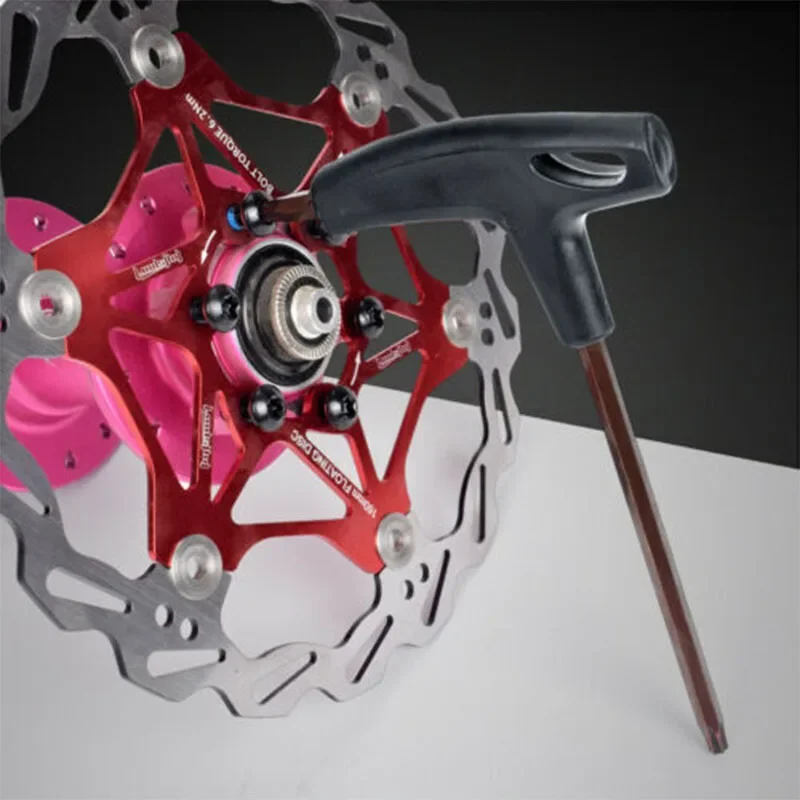 

Mtb дорожный велосипед, болты ротора дискового тормоза, 12 шт., велосипедный инструмент, тормозной ключ, винты дискового ротора T25 Torx M5X10 мм, радужные велосипедные детали