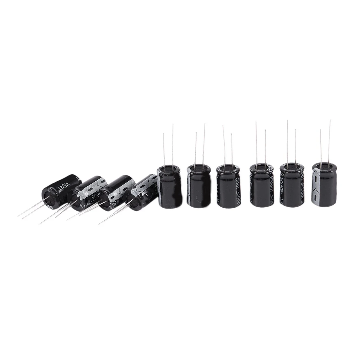 -AT52 30個 1000UF 105C ラジアル電解コンデンサ ブラック、20個 10 X 17mm & 10個 13 X 20mm