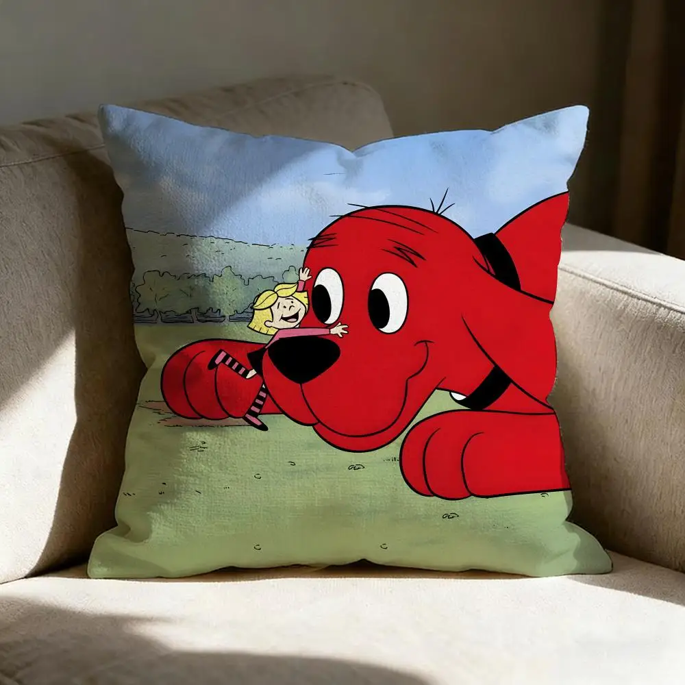 C-clifford The Big Red Dog Pillow Case Linen Pillow Covers Cover For Couch Living Room Bench Patio Floor Linen Home Decor view 6