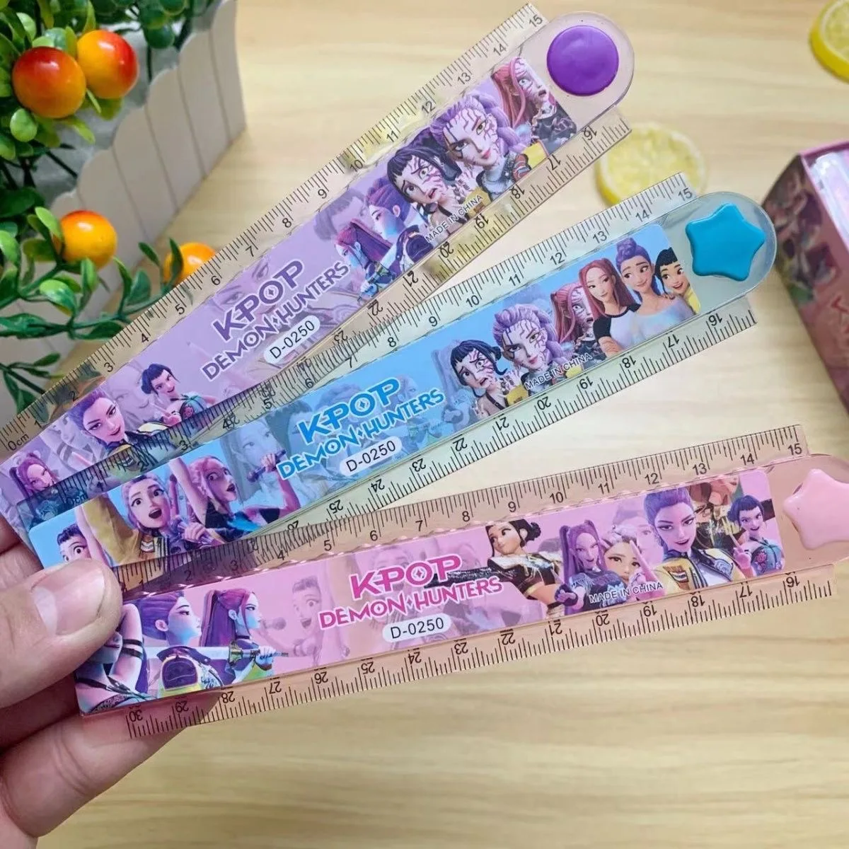 2026Cartoon 30cm folding ruler kids 15cm straight scale wave drawing ruler for primary school students can draw polygon patterns