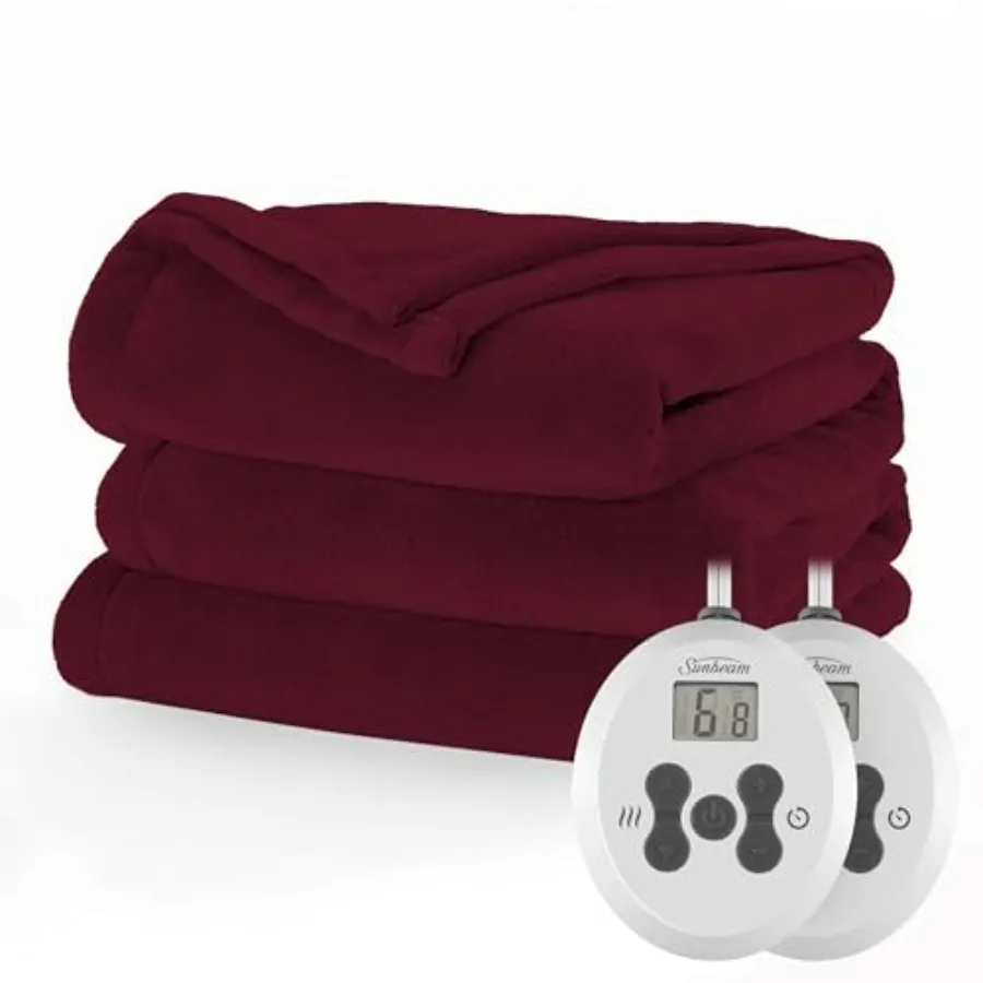 

Electric Royal Luxe Microplush Heated Blanket 12 Heat Settings 12-Hour Selectable Auto Shut-Off Fast Heating Warm and Cozy Dark