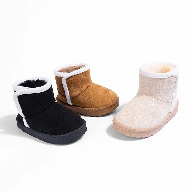 

Fashion Girl Boots 2025Winter New Child Princess Snow Short Boot with Thick Velvet Anti Slip Flat Casual Brand Boots Children