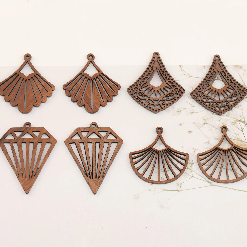 

Cordial Design 50Pcs Charms/Natural Wood/Fan Shape/Pendant/DIY Earrings Accessories/Hand Made/Jewelry Findings & Components