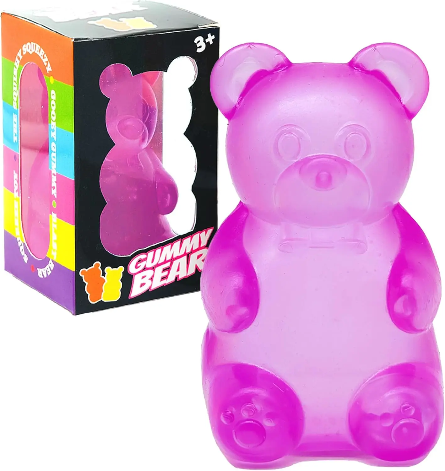

Gummy Bear Toy, Sugar Filled Squishy Toys for Kids Stress Relief - High Density Squeeze Balls for S tudents Calming