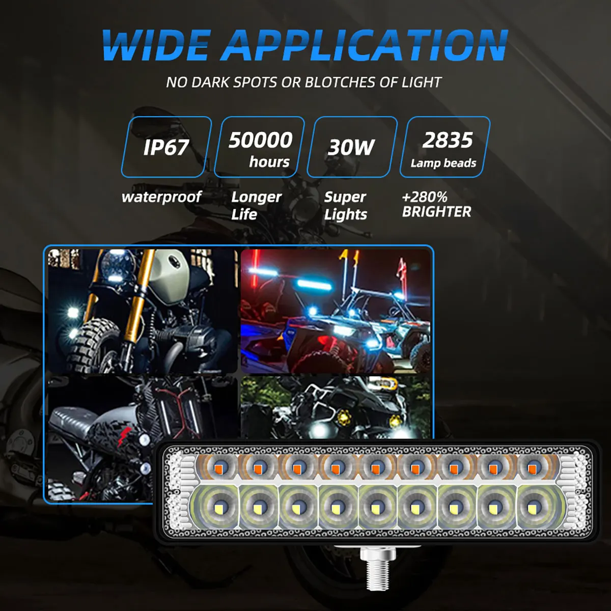 2PC 18 Lens Auxiliary Motorcycle Spotlight Working Fog lights Bulb Projector Headlight Additional Electric Driving Spot Lamp 12V