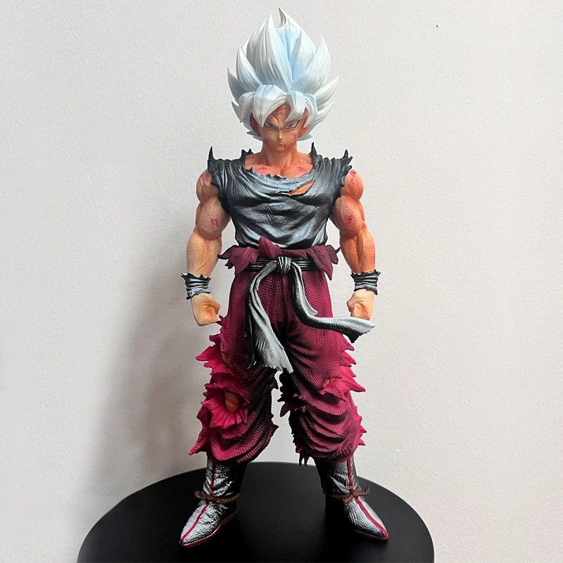 

28cm Gk Dragon Ball Action Figure Son Goku Ys Statue Weekly Color White Hair Super Saiyan Model Desktop Ornament Collection Gift
