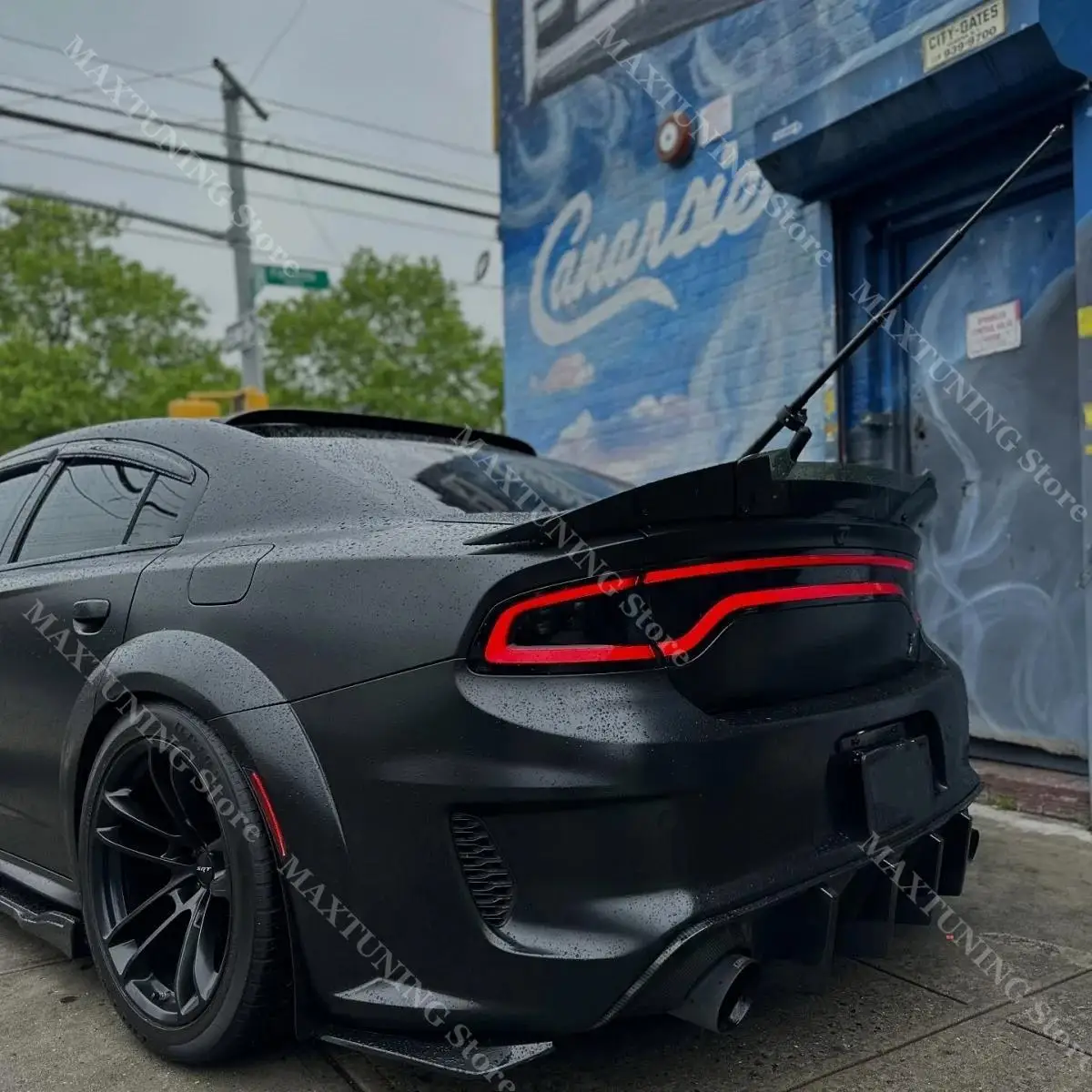 Rear Side Splitter For Dodge Charger GT R/T SRT SXT SCAT PACK 392 Sedan 4-Door 2011-2023 Spoiler Bumper Lip Cover Trim Body Kits