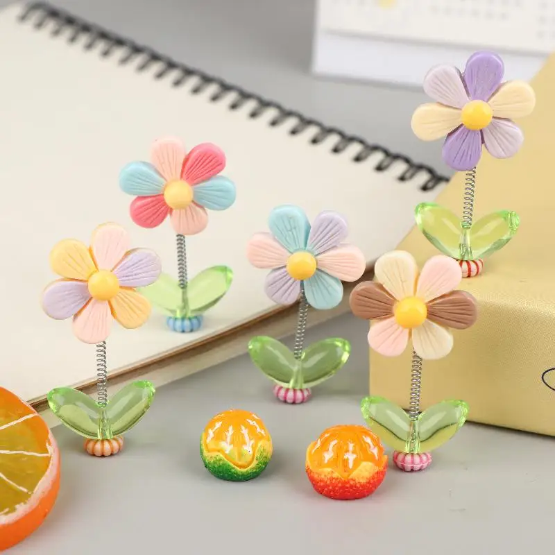 Swing Chrysanthemum Pendant Car Console Decor, DIY Dashboard Ornament, Floral Theme Interior Decoration