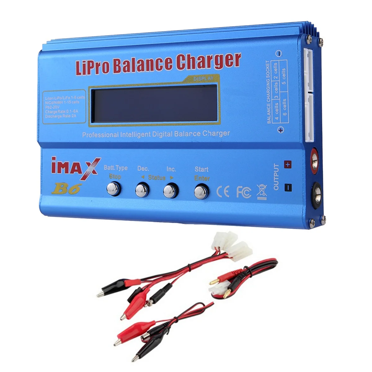 For IMAX B6 80W Lipo Battery Charger+Tamiya Cable NiMh Li-Ion Ni-Cd Digital Lipro Balance Charger Battery Smart Charger