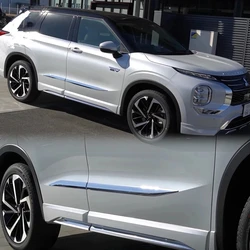 For Mitsubishi Outlander 2022 2023 2024 Side Door Body Door Molding Strips Cover Trim Sticker ABS Chrome Car Styling Accessories