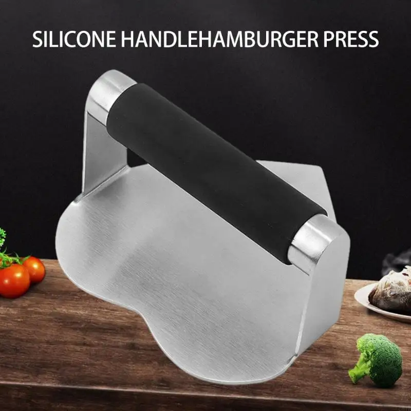 G8TB تصميم القلب Patty Press Moulds أواني الطبخ التجاري المقاوم للحرارة