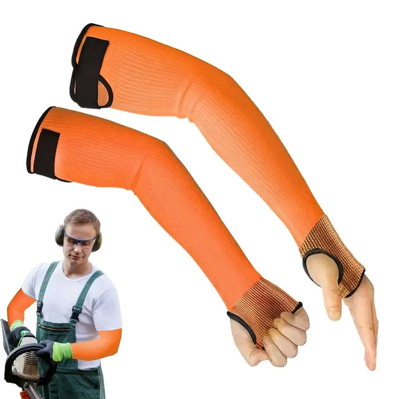 

1 Paor Cut Resistant Sleeves Arm Guards Comfortable Breathable Protective Arm Sleeves With Thumb Hole for Gardening Farming