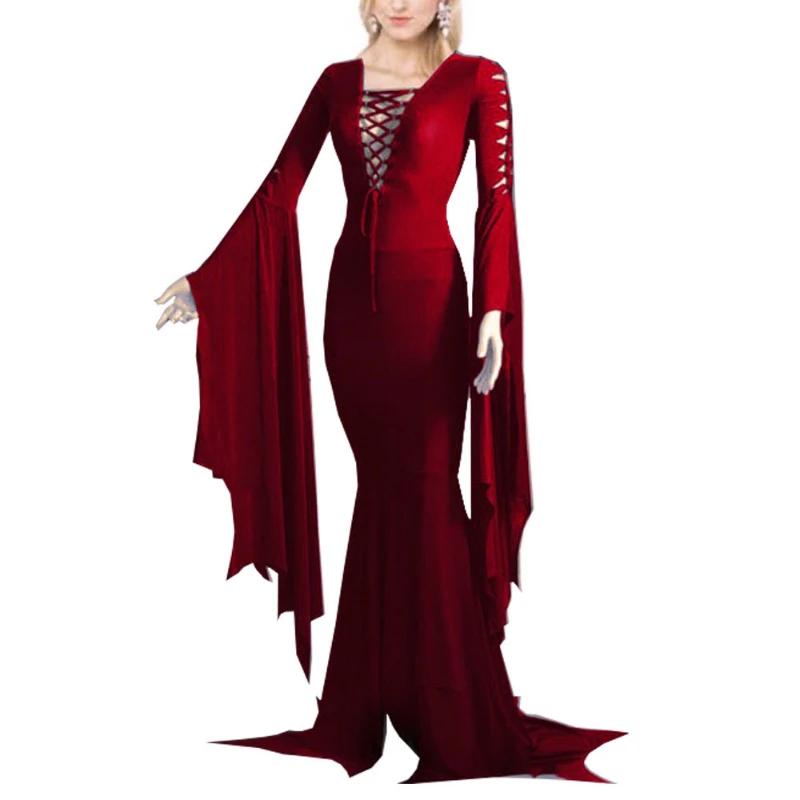 Robe Sorcière Gothique à Lacets – photo 3