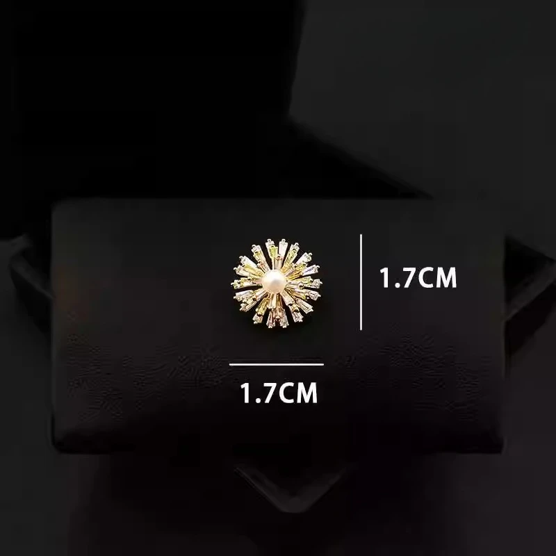 Luxury Sparkling Floral Pearl Brooch Anti-Slip Corsage Pin for Women Suits Dresses Wedding Bridal Handmade Elegant Jewelry 5567