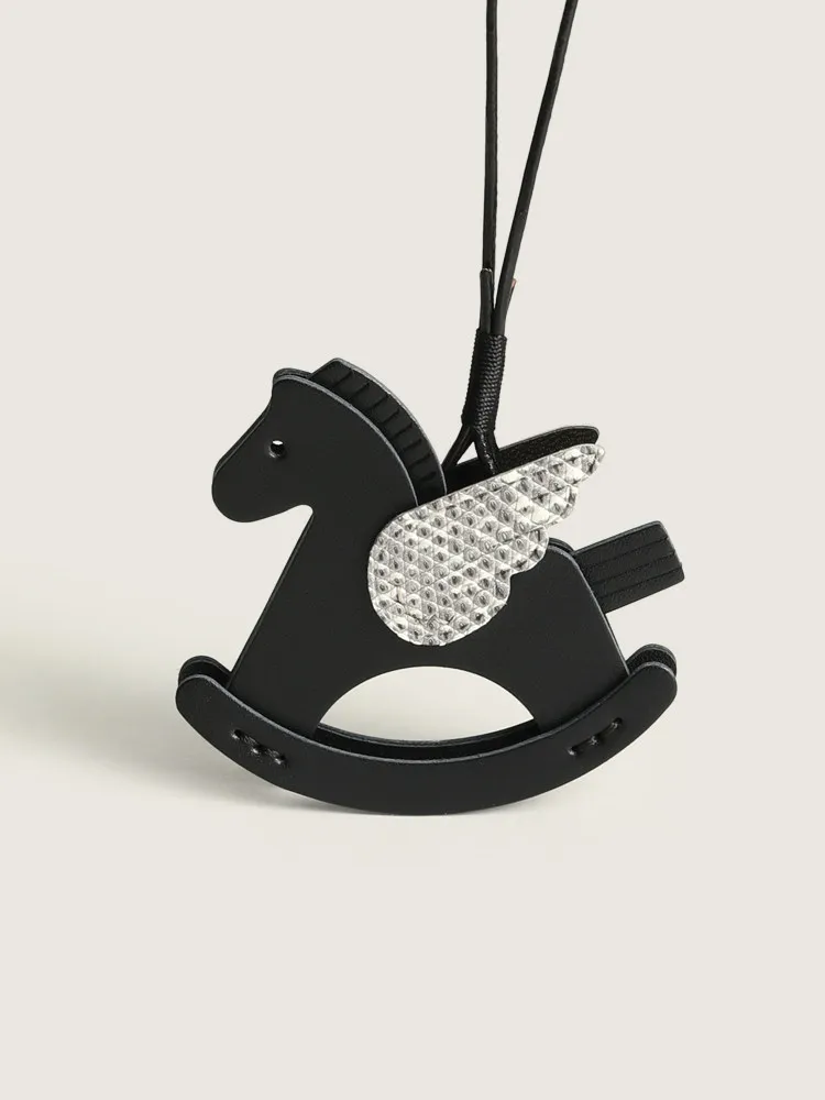 2026-cute-pink-rocking-horse-bag-charm-handmade-top-grain-leather-luxury-car-ornament-for-women-bag-accessory