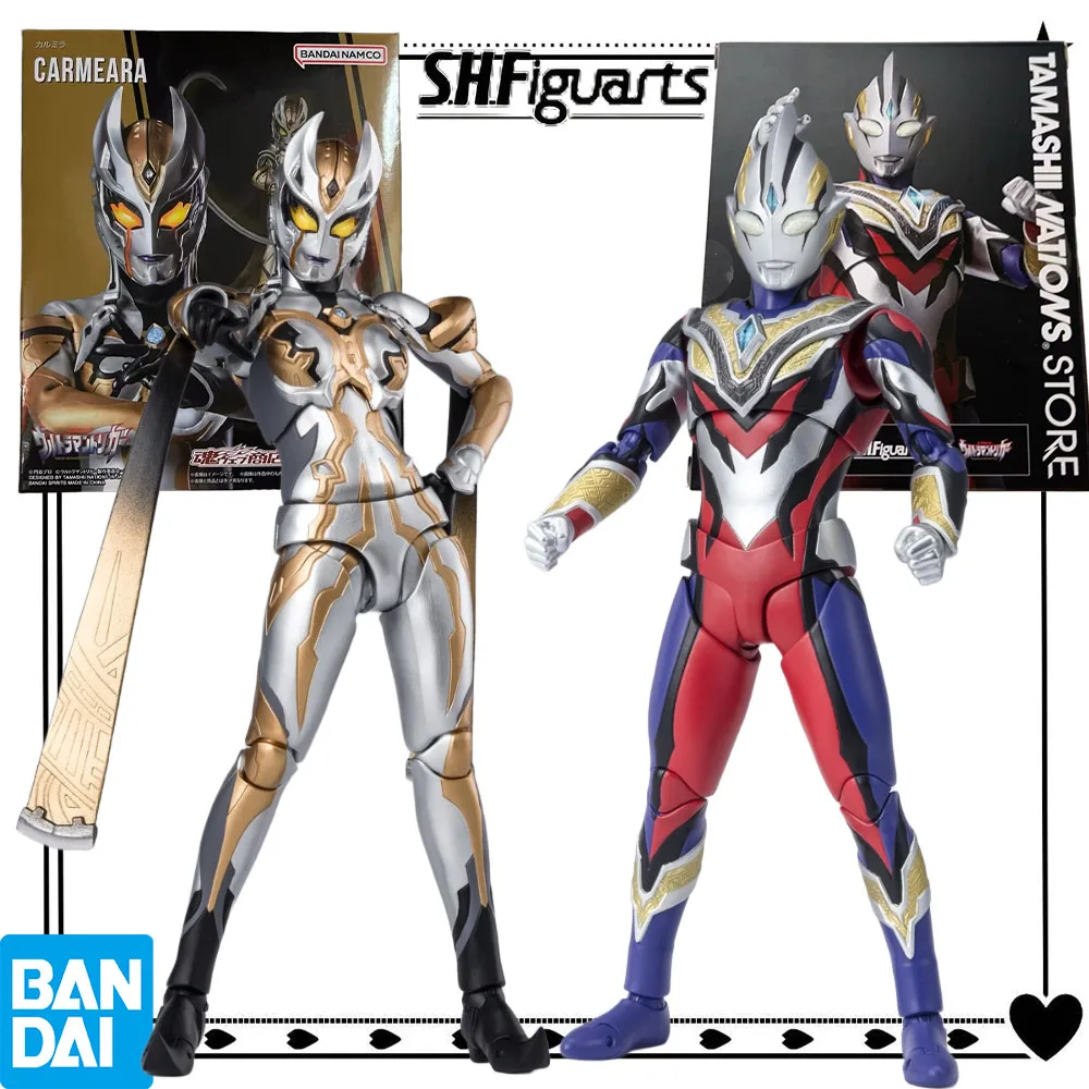 100% Authentic In Stock Bandai S.H.Figuarts Ultraman Trigger Carmeara & True Ultraman Trigger Anime Action Figure Collection
