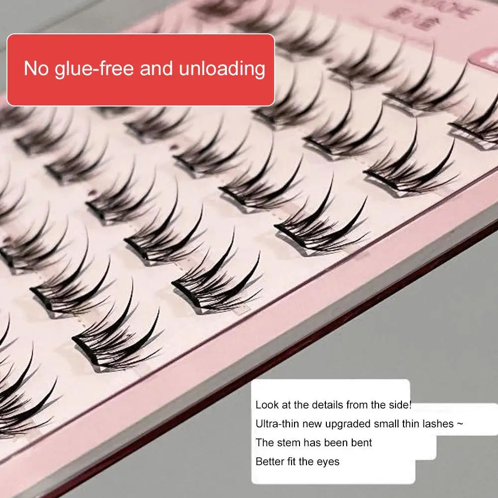 Pestañas postizas naturales para Cosplay, sin necesidad de pegamento, grupos de pestañas, pestañas postizas para efecto de levantamiento de ojos, herramientas de maquillaje DIY