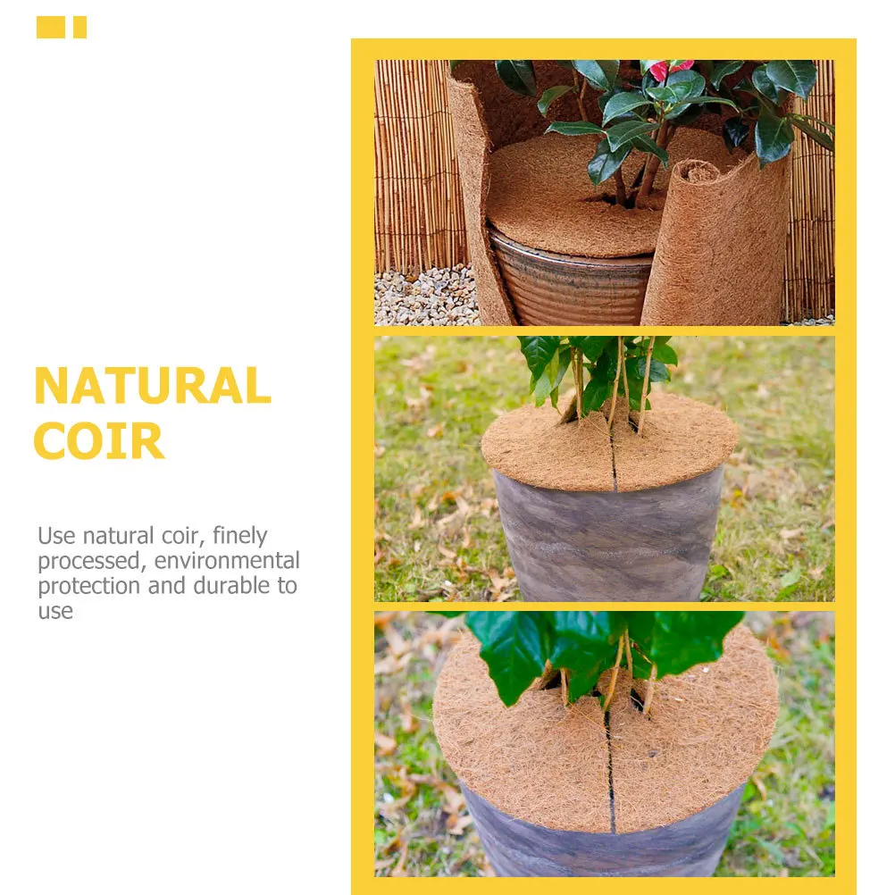 

5Pcs Coir Mulch Ring Tree Ring Pads Weather Resistant Breathable Plant Protective Mats Flower Pot Vegetables Succulents