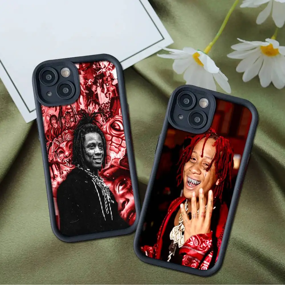 Rapper T-Trippie R-Redd For iPhone 17 Pro Max 16 15 14 13 12 11 Plus Black Soft Phone Cover
