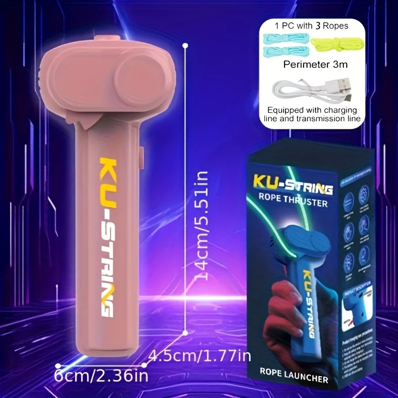 يتوهج في الظلام متعة الكهربائية ماجيك حبل الدافع قاذفة الأطفال في الهواء الطلق الغريبة الضغط ألعاب إبداعية للقطط والحيوانات الأليفة