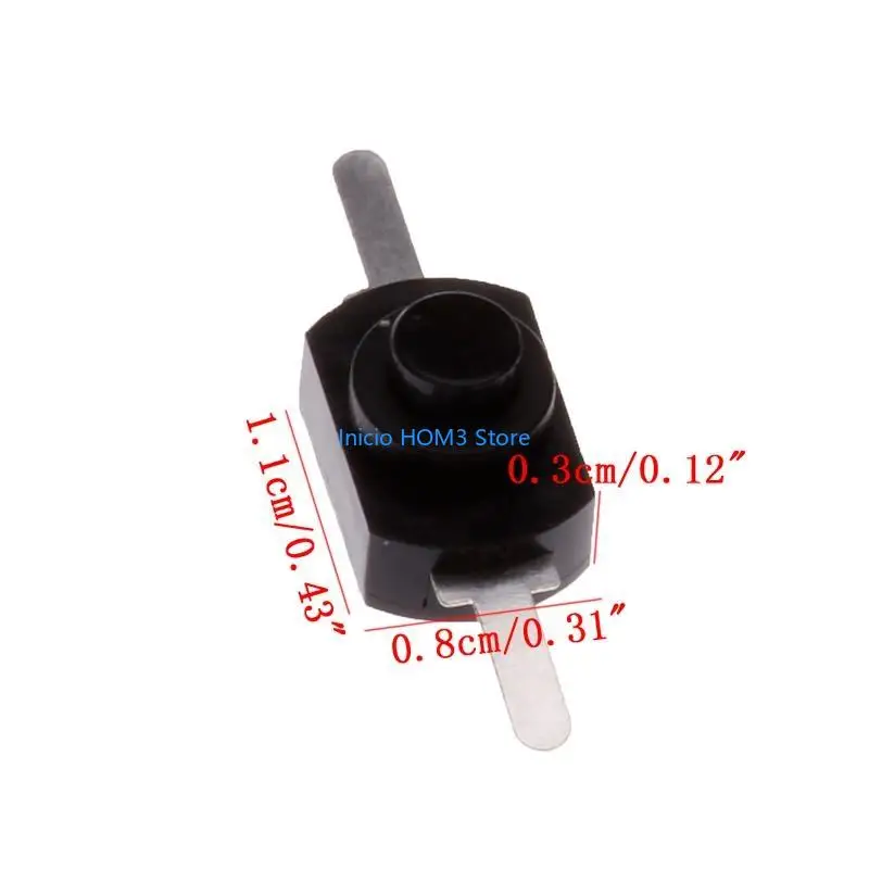 A5YD 10X 1A 30V for DC 250V Black Latching On Off Mini Torch Push Button Switch New
