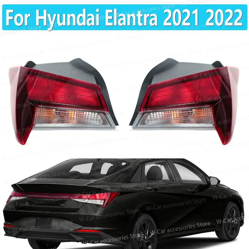 

For Hyundai Elantra 2021 2022 Halogen Car Rear Tail Light Turn Signal Light Stop Brake Lamp Accessories 92402-AA020 92401-AA020