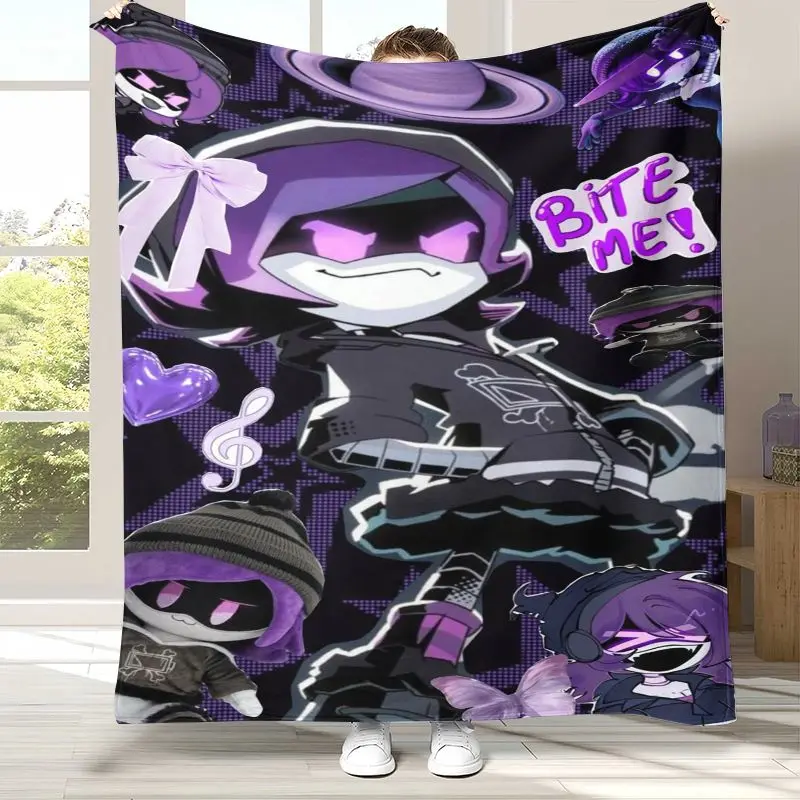 Murder Drones Uzi N Cyn Cartoon Flannel Throw Blanket,Cozy Warm Blanket for Bed,Sofa,Living Room,Picnic,Camping,Home Decor,Gift