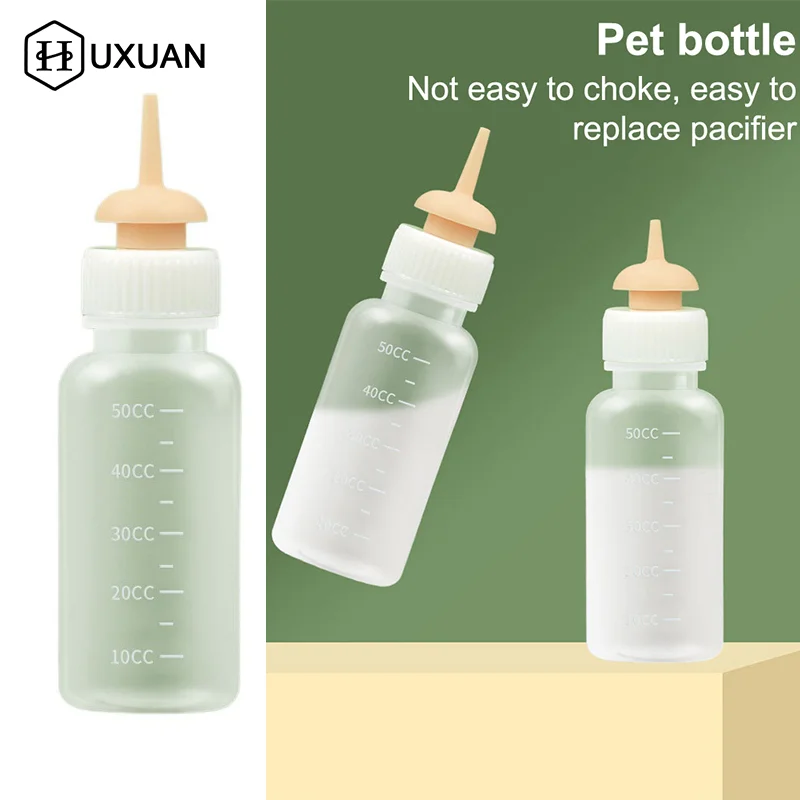 Botella de alimentación para gatitos y mascotas, alimentador de pezones, puede exprimir leche líquida, biberón de lactancia para perros recién nacidos, cachorros, conejos, hámster y gato
