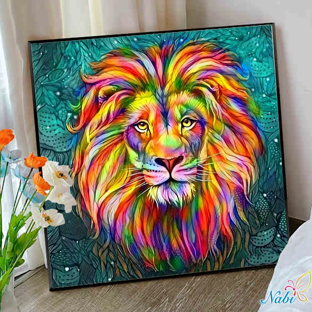 

5D Diy алмазная живопись цвета Лев Алмазная вышивка животные картины из стразов мозаика вышивка крестиком ремесленный комплект домашний декор