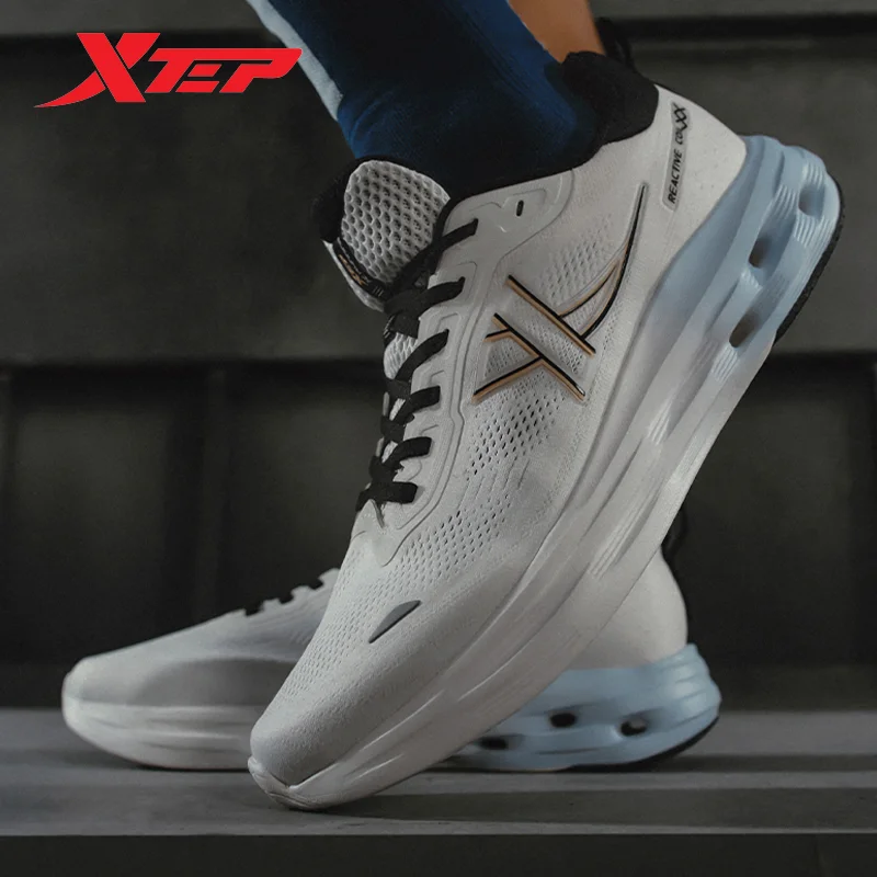 Xtep Running Shoes For Men 2024 Summer Elasticity Sole Sports Shoes Thick Sole Cushion Comfortable Jogging Sneakers 876219110006