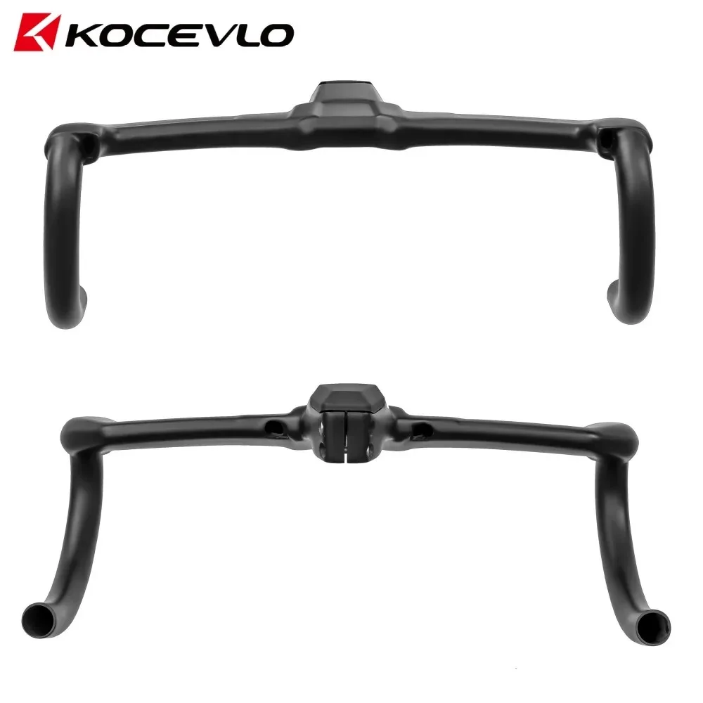 KOCEVLO K04 EVO Road AERO Carbon Integrierter Lenker 28,6/31,8 mm mit Abstandshaltern Radfahren Interne Kabel OD2 Road Lenker – Detail 9