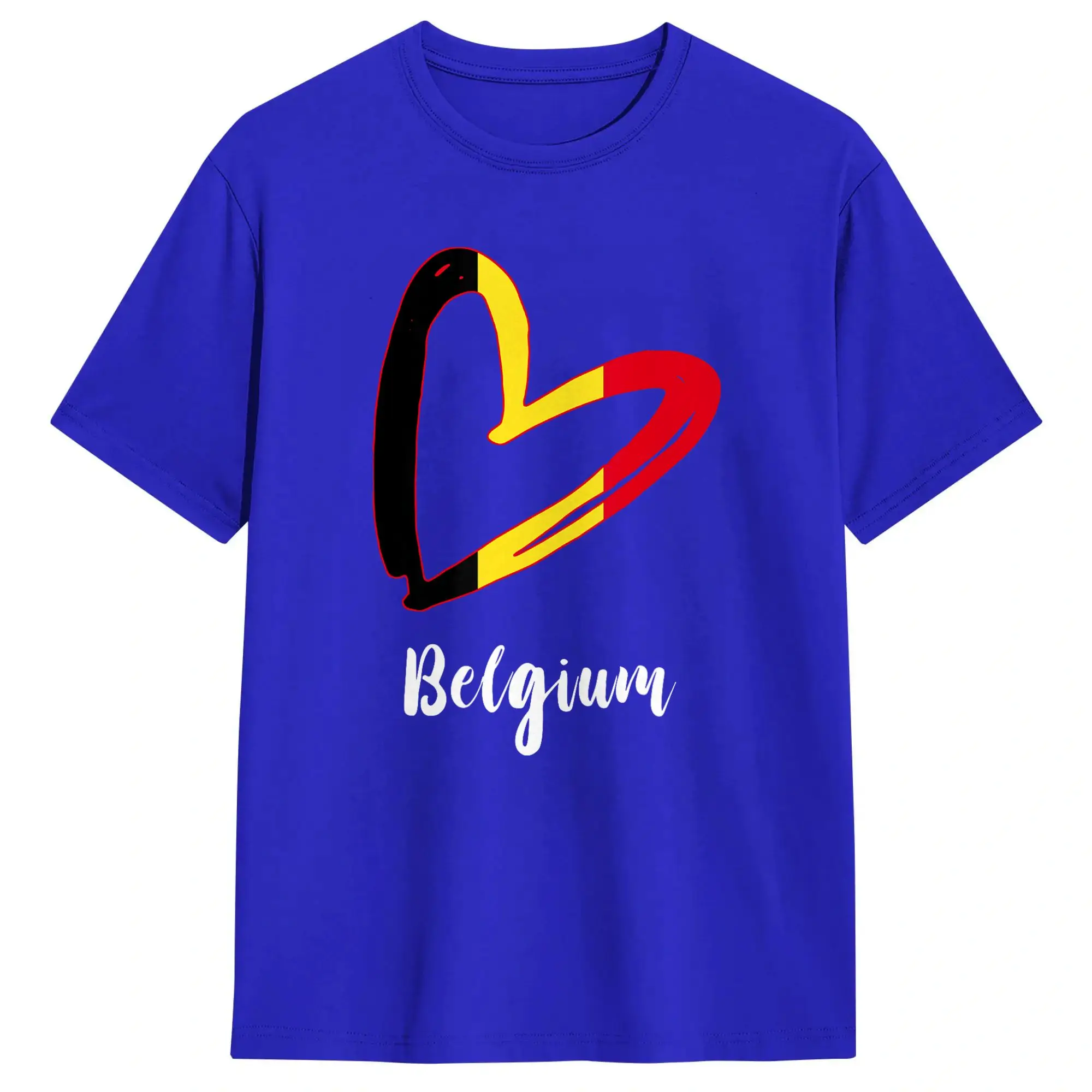 Men's T-Shirts Belgian Roots Heart Belgie Belgian Flag Belgique Belgium Funny 100% Cotton Tee Shirt Short Sleeve  T Shirts