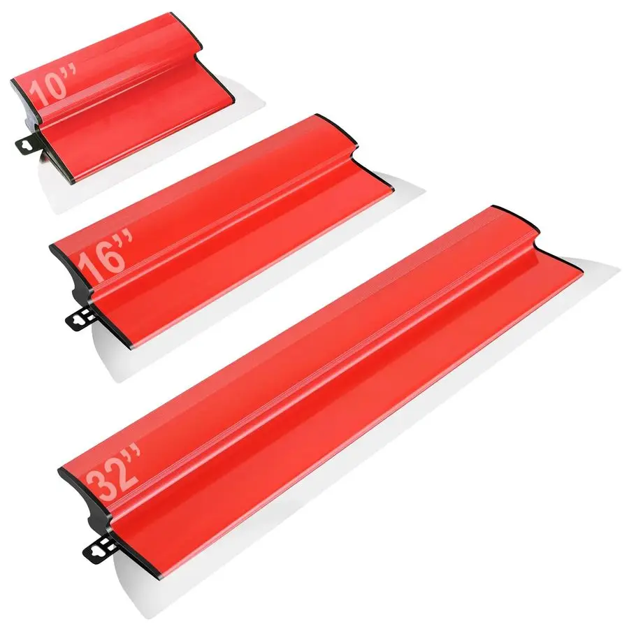 

Skimming Blade Set 32 80cm 16 40cm 10 25cm Skimming Blades with 0.5 mm Stainless Steel Blades Ergonomic Zhandle for Wall Decorat