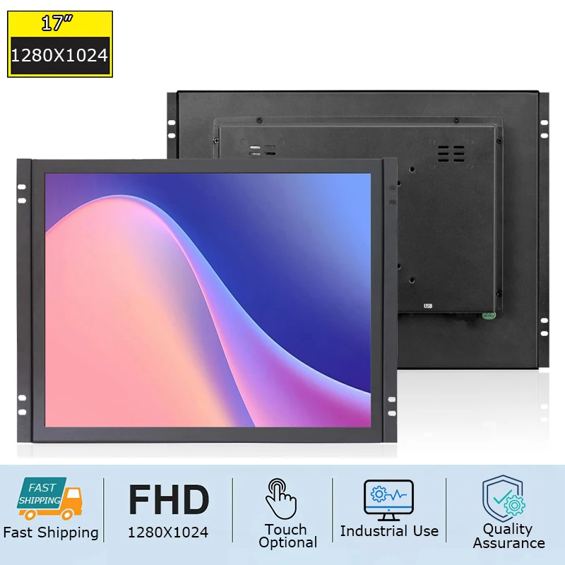 Cheap 17 Inch 1280X1024 Embedded Resistive/Capacitive Touch Screen Lcd Monitor Open Frame Touch Display Industrial Monitor