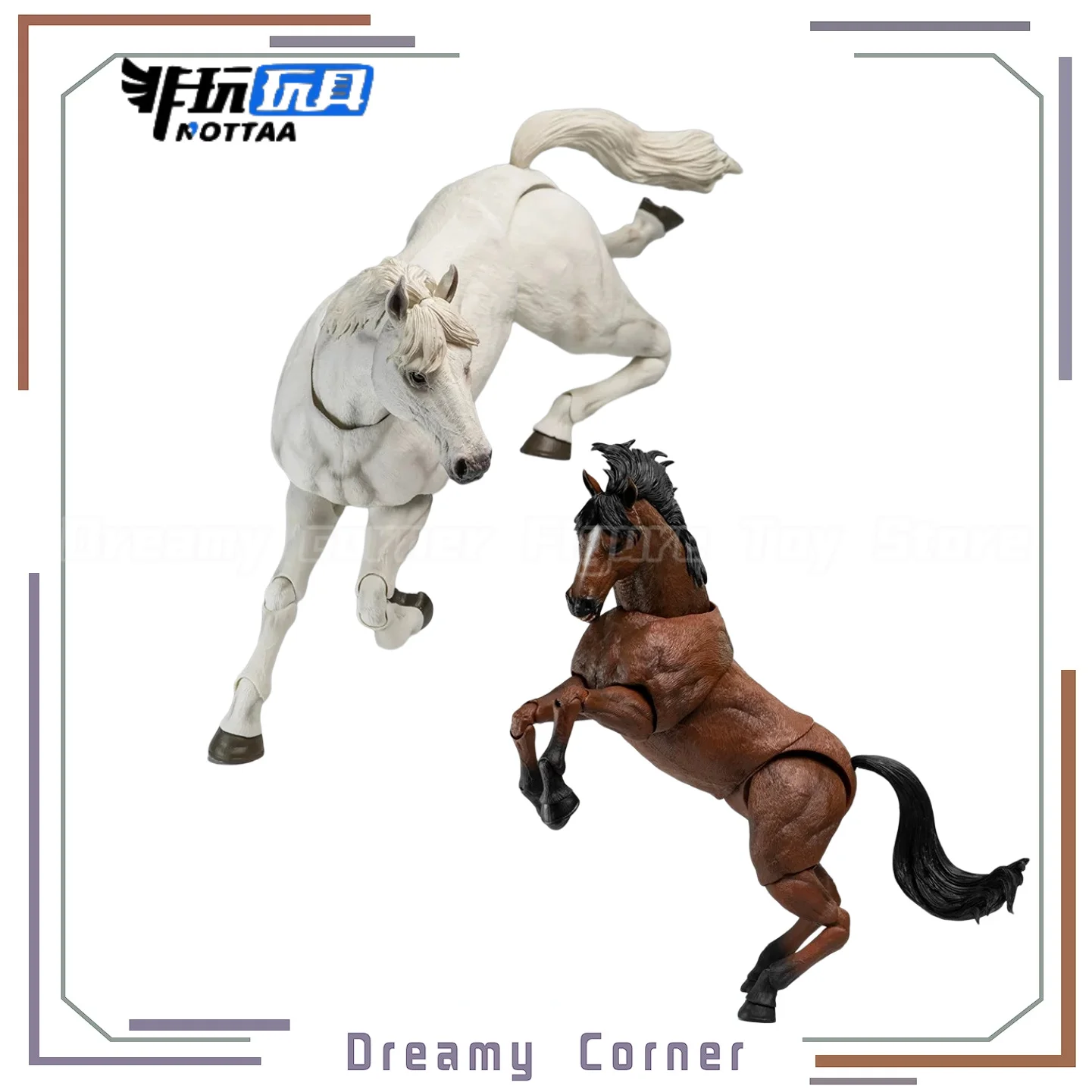 

【Pre-sale】NOTTAA White Horse Brown Horse Calm Version Elegant Version 1/12 Action Figure