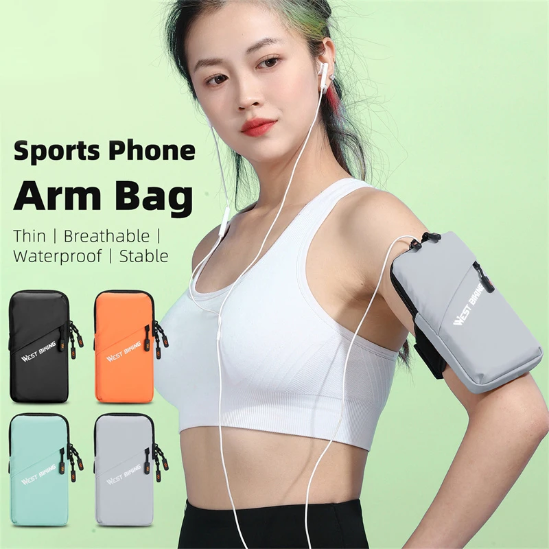 WEST BIKING Running Phone Arm Bag Waterproof Sports Armband 7.0\