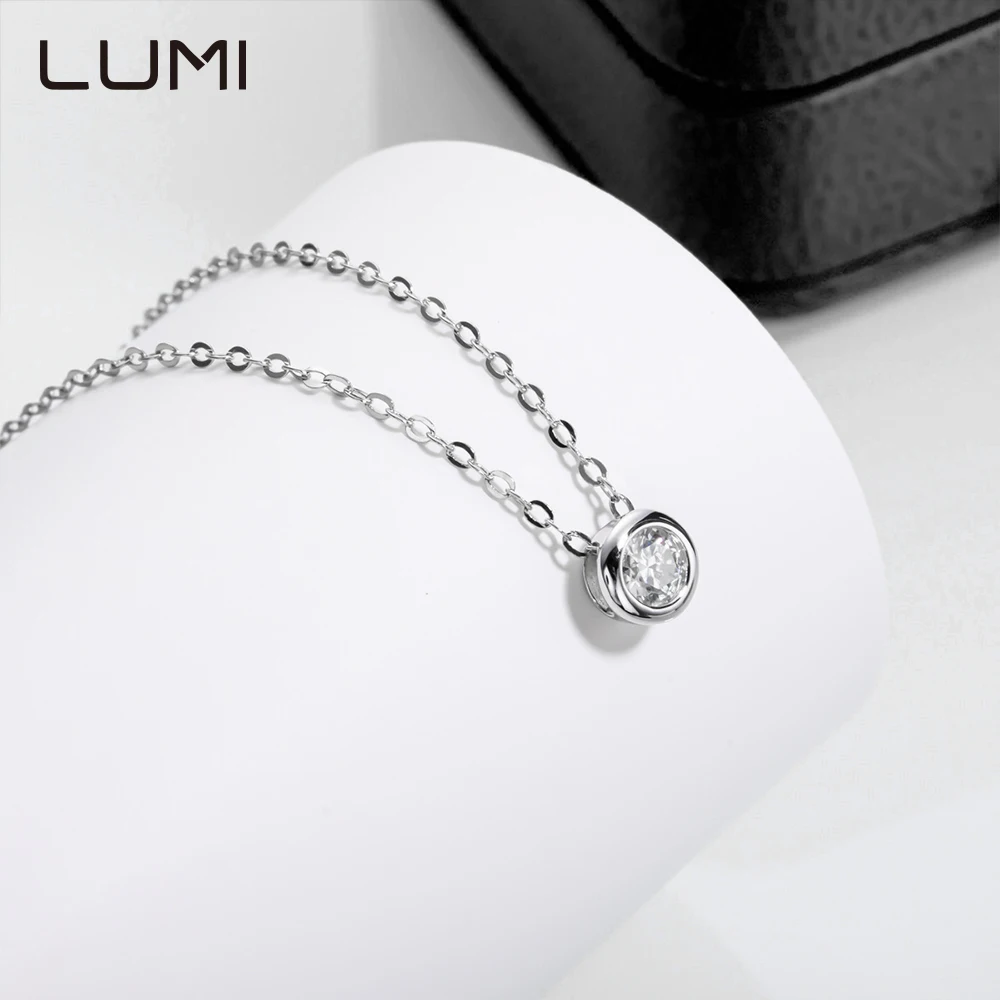 

4 мм 0,3 карата милый кулон с муассанитом в форме пузыря, ожерелье из стерлингового серебра 925 пробы для женщин, вечерние, свадебные, ювелирные изделия, лабораторный бриллиант