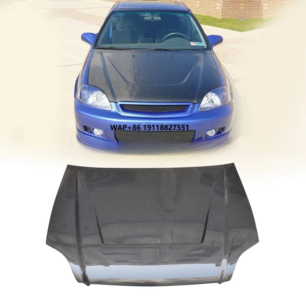 

ZERO Style Carbon Bonnet Engine Hood Cover for EK 6TH Type R Si 1998-2000