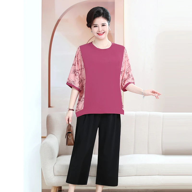 

Женские футболки больших размеров 7XL в корейском винтажном стиле с пэчворком, модные повседневные топы с цветочным принтом, классическая свободная одежда с круглым вырезом