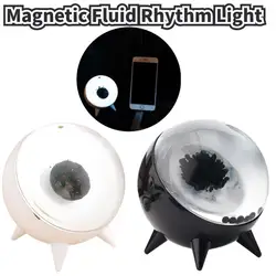 Magnetic Liquid Desktop Lamp Sound Sensitive Dancing Magnet Liquid Speaker Ferrofluid Visual Display Lamp Desktop Speaker Toy