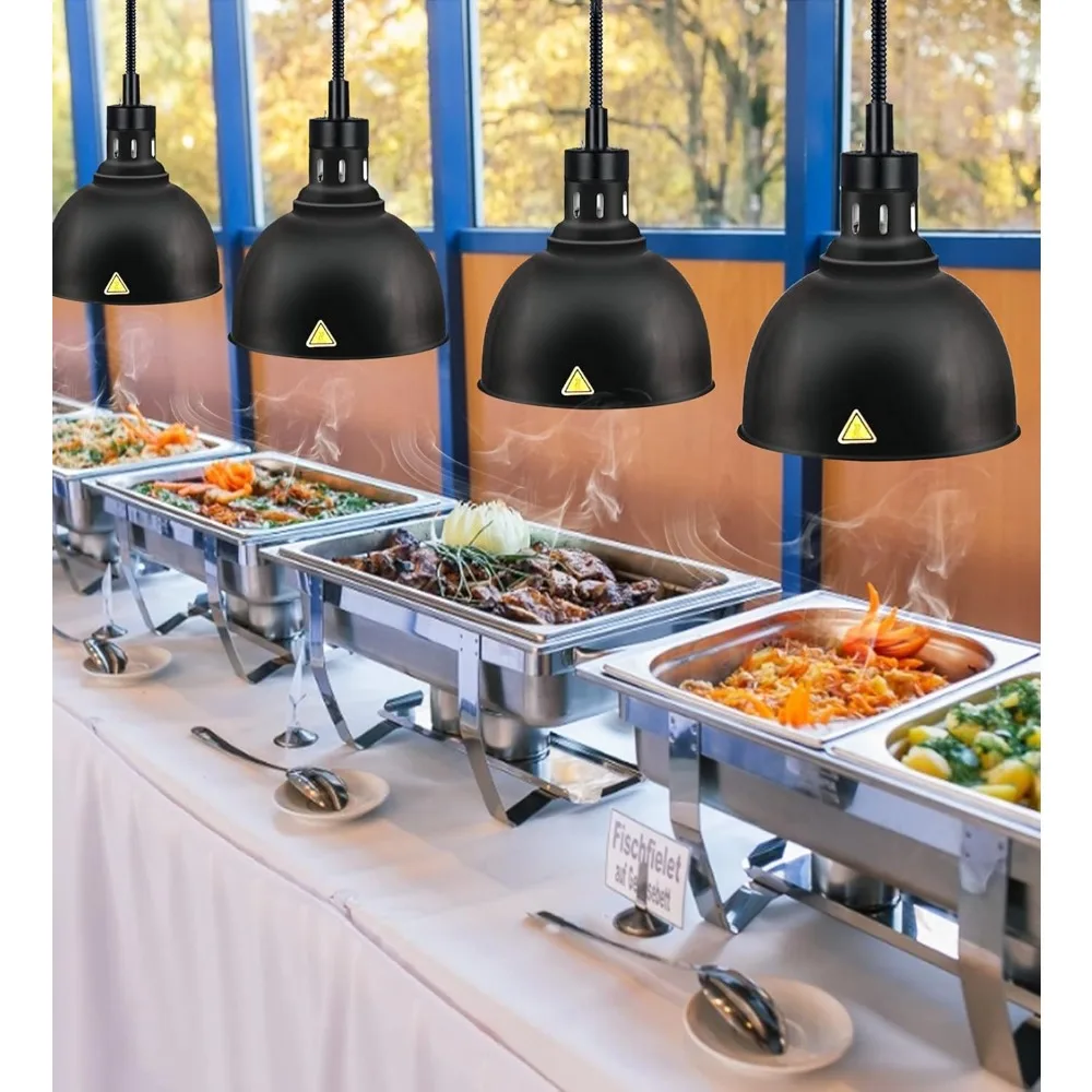 

Retractable Heat Lamp for Food 250W Hanging Warming Light Buffet Restaurant Home Pizza Warmer
