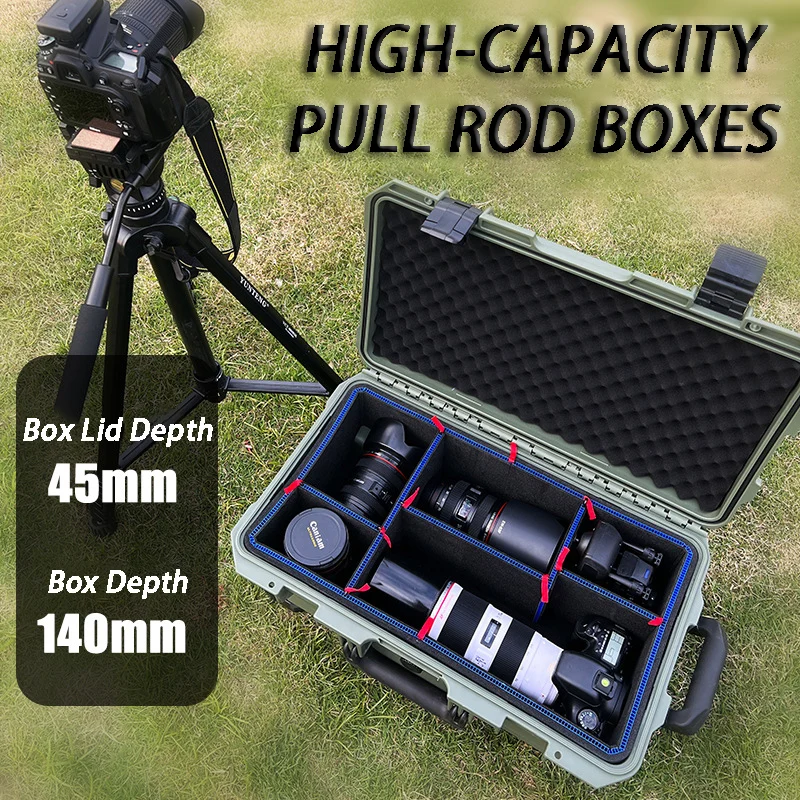 

SMRITI Tool Storage Box Multifunctional Pull Rod Hardware Tools Organizer Boxes Portable Equipments Safety Protection Case