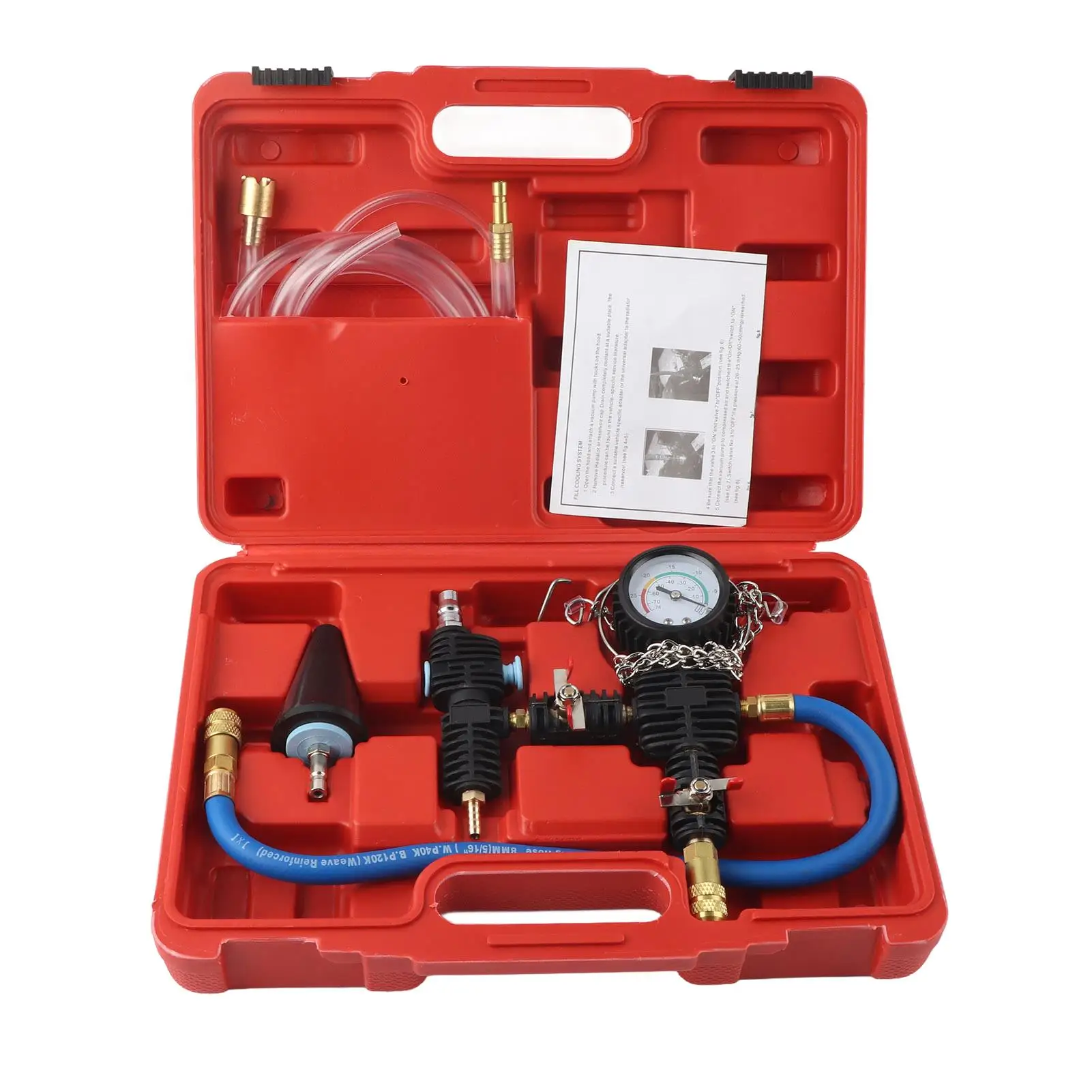 Automotive Radiator Coolant System Vacuum Purge & Refill Tool Kit - Water & Antifreeze Changer